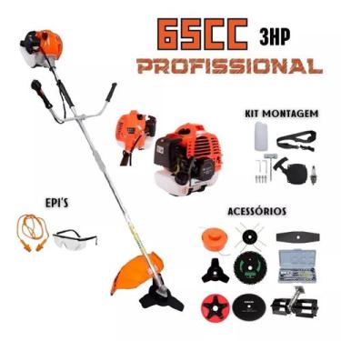 Imagem de Roçadeira a Gasolina Profissional 63cc Cortador Grama mais forte !!! -