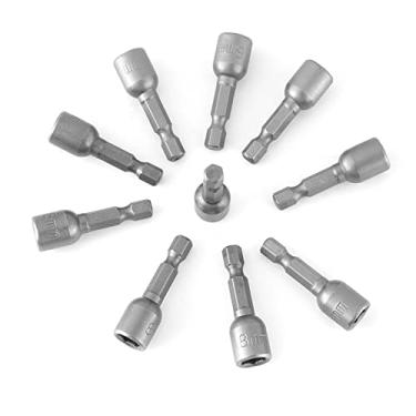 Imagem de 10pcs/Conjunto de Soquetes Métricos de Porca Magnética Conjunto de Potência Drills Power Drills Indústria Automotiva