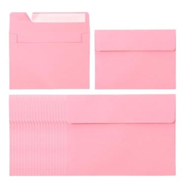 Imagem de PATIKIL Pacote com 60 envelopes A2, envelopes de convite rosa autoselados para cartões postais de casamento, fotos, anúncios, correspondências, tamanho 10 x 14 cm