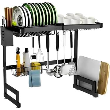 Imagem de Transforme sua rotina na cozinha com o Escorredor de Louças Suspenso Modular 65cm Preto Suspenso Autossustentável máxima organização