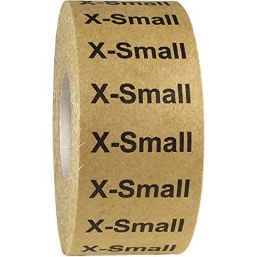 Imagem de Etiquetas de roupas pequenas Kraft Natural Adesivos de tiras para vestuário de varejo 1,25 x 5 polegadas 125 adesivos adesivos