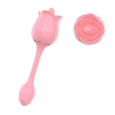 Imagem de Vibrador Rosa Estimuladora De Clitóris Pro 5 E Ponto G Brinquedo Erótico Potente e Discreto [ROSA]