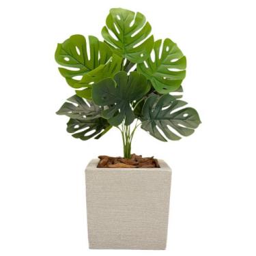Imagem de Costela De Adão Artificial Vaso Polietileno Completo Planta - Flor Imp