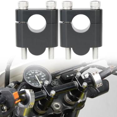 Imagem de Xitomer Elevadores de guidão de 22 mm para motocicleta ATV Dirt Bike com braçadeiras adequadas para MT-25, MT-03, WR250R, braçadeiras de guidão adequadas para DR 250 V-Strom 650 (preto areia, 30 mm))