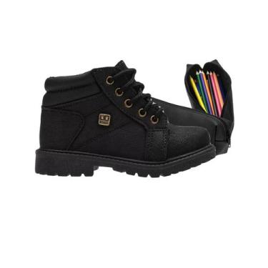 Imagem de Bota Infantil Coturno Masculino Botinha de Criança Menino Leve e Estoj