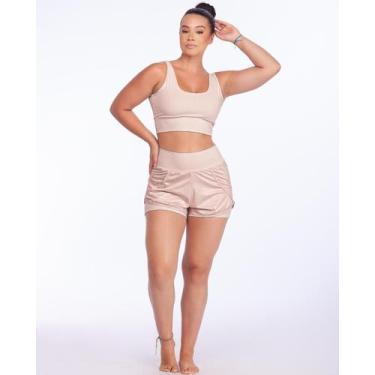 Imagem de Conjunto De Beach Tennis Top E Short Tecido Leve Para Corrida, Bike To