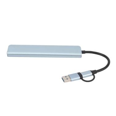 Imagem de 8 Em 1 USB C Hub Liga de Alumínio com 1 USB3.0 Tipo C 3 USB2.0 3.5mm Jack Usb C para Memory Card Reader para Laptop