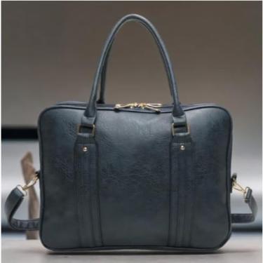 Imagem de Pasta Executiva Notebook Maleta Bolsa Transversal Alta Quaridade Reforçada (Azul Marinho)
