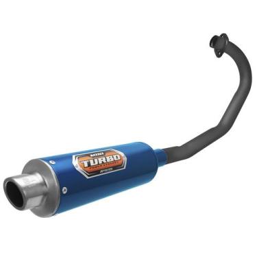 Imagem de Escapamento Pro Tork Mini Turbo Moto Honda Titan 125 1995 À 1999 Curva