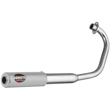 Imagem de Escapamento Escape Moto Gemoto Racing Titan Es 125 2000 - 2004 Cromado
