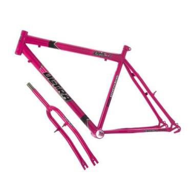 Imagem de Quadro de Bicicleta Aro 26 Ultra Bikes em Aço Carbono com Garfo, Rosa,