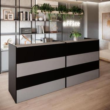 Imagem de Balcões para Atendimento Recepção Escritório 180 cm F5 - F5 Office G, 