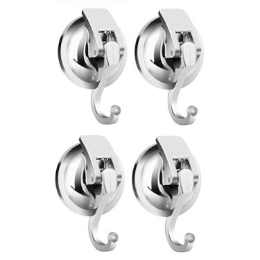 Imagem de Apkhgtb Ganchos de ventosa para chuveiro, banheiro, cozinha, porta de vidro, espelho, azulejo - bucha, toalha, casaco, suporte de gancho de roupão de banho para pendurar - cabide de guirlanda