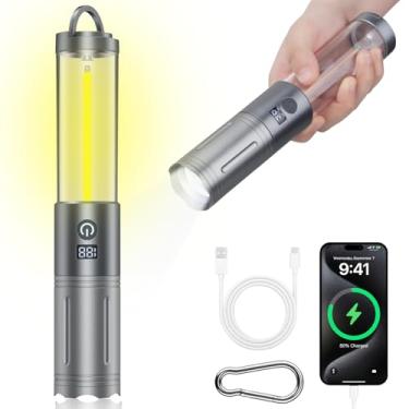 Imagem de Lanterna de acampamento de LED, luz de acampamento recarregável de até 350 horas, lanterna de 4 modos para uso ao ar livre, com luz vermelha, luz de barraca portátil resistente à água para emergências