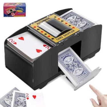 Imagem de Embaralhador Automático Misturador de Cartas Elétrico Portátil Uno Tru