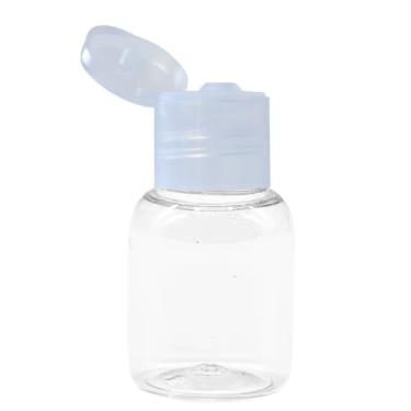 Imagem de 100 Mini Frascos 10ml Tampa Flip Top Álcool Gel Shampoo.5.4cm×2.7cm.frascos de viagem；frasco shampoo；viagem；pote viagem(NATURAL)