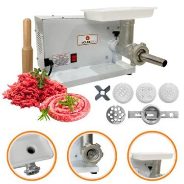 Imagem de Moedor Máquina Moer Carne Elétrico Extrusora Massa Macarrão Bolacha Pi