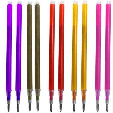 Imagem de 10 Refil Caneta Magica Fantasminha Tecido Apaga Calor Cores - Evolvere