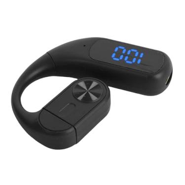 Imagem de Heayzoki Fones de Ouvido Rotativos de 180 °, Fone de Ouvido Bluetooth único, Comunicação Clara, Cancelamento de Ruído, Baixa Latência, Tecnologia Direcional DT40, Leve para o Trabalho de (Preto)