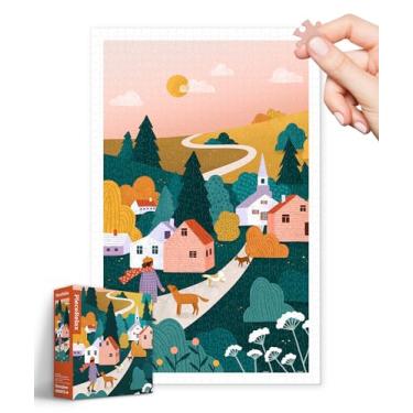 Imagem de PieceRelax Plastic Jigsaw Puzzles for Adults 1000 Pieces Bea Muller - Sunset Walk in The Town Most Satisfying Table Games and Gifts No Puzzle Mat Required [H3497]