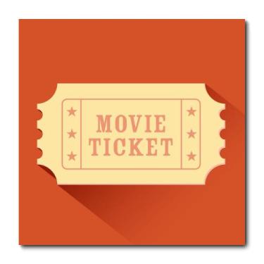 Imagem de Placa Decorativa - Ticket - Cinema - 1325plmk - Allodi