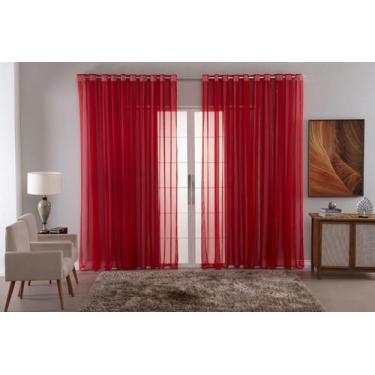 Imagem de Cortina Sala Quarto Voal Liso Delicate 300X280 Transparente - B.F Conf