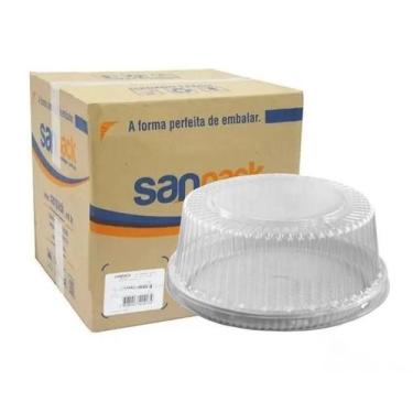 Imagem de 100 Embalagem Pet Torta Pudim Baixa Sanpack S-40 Bra - (1Cx)