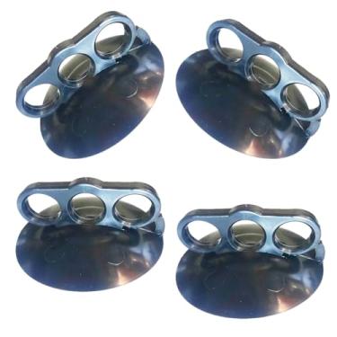 Imagem de Kit com 4 Ventosa Tipo Garra Em Silicone Cristal ou Black de110mm Martelinho De Ouro Alta Sucção Funilaria Tela Azuleijo (Preto)