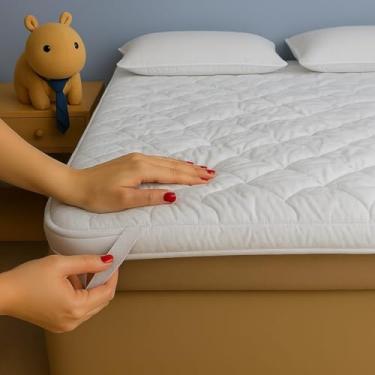 Imagem de Pillow Top Protetor de Colchão Premium, 6,0cm de Espessura, com Elástico, Branco (Queen)