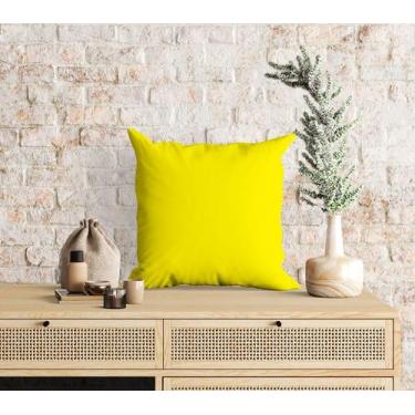 Imagem de Almofada Com Enchimento Color Block Lisa Amarela - Core Decore