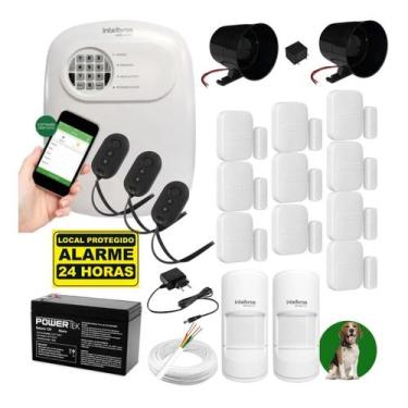 Imagem de Kit Alarme Híbrido ANM 24 NET c/ 12 Sensores, 2 Sirenes e Acesso Via A