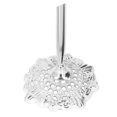 Imagem de Suporte para Caneta, Estilo Clássico retrô, Padrão Oco, Suporte para Caneta, Decoração de Mesa Inovadora, Material de Metal Compacto, Decorativo, Prático, Suporte para Caneta (Prata (caneta não incluída))
