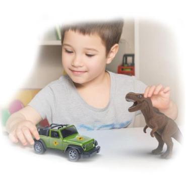 Imagem de Brinquedo Infantil Carrinho Safari e Tiranossauro Rex - BS TOYS