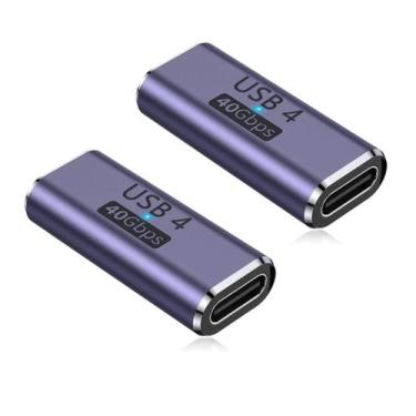 Imagem de Adaptador Extensor USB C De 240W Tipo C Fêmea Para Fêmea Para Thunderb