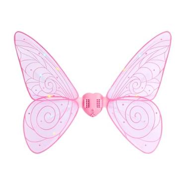 Imagem de Asa de Borboleta com LED, Música e Movimento – Fantasia de Fada Infantil Brilhante, Fantasia de Carnaval, Festa e Brincadeiras