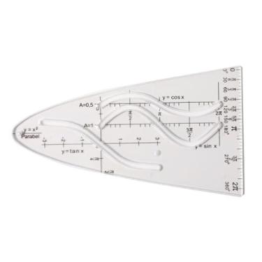 Imagem de KIIFENG Estêncil parabólico, modelo de curvas matemáticas, régua, parábola, estêncil parabólico para estudantes, escritório, pintura