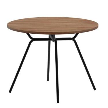 Imagem de Mesa de Jantar Redonda 1m 1588 Carraro Freijó/Preto