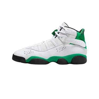 Imagem de Nike Tênis masculino Jordan 6 Rings GS, Branco/verde sorte/preto, 17