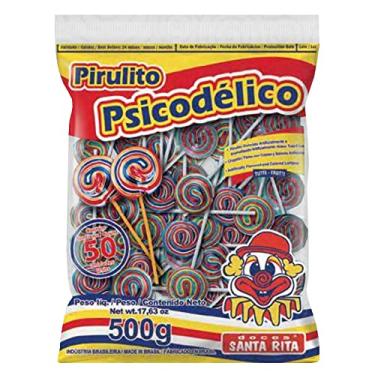 Imagem de Pirulito Psicodélico Colorido N2 c/50 - Santa Rita