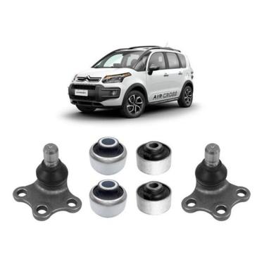 Imagem de Kit 2 Pivô 4 Bucha Bandeja Dianteira Aircross 2017 2018 2019