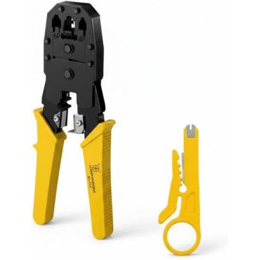 Imagem de Alicate Crimpar Cabo de Rede RJ45/RJ11/RJ12 Crimpador e Desencapador M