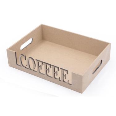 Imagem de Bandeja Cafe Coffee Café Decoração 35X25 Madeira Mdf