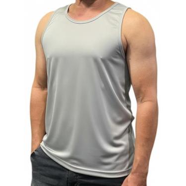 Imagem de regata masculina lisa poliéster marca toqref, Cinza claro, P
