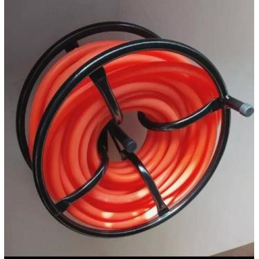 Imagem de Suporte Enrolador De Mangueira Jardim Giratório - Moveraço, Preto