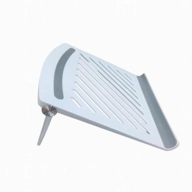 Imagem de Suporte Ergonômico Branco Para Laptop com Ajuste de Altura e Ventilaçã