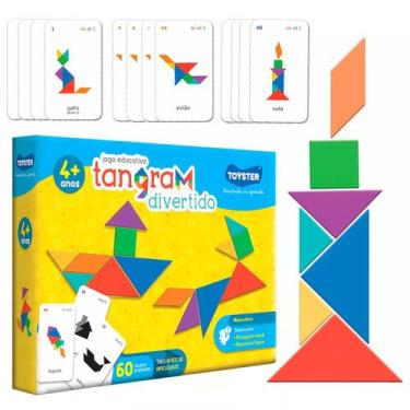 Imagem de Tangram Clássico Educativo Jogo De Montar Figuras Geométrica Desafio I