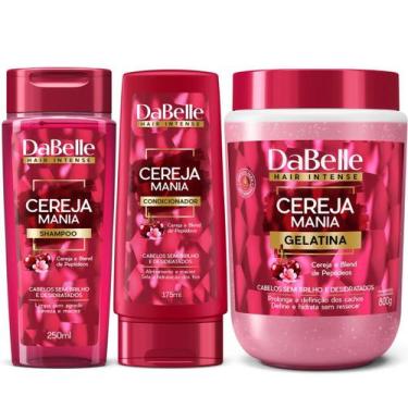 Imagem de Kit Dabelle Cereja Mania Shampoo 250ml Condicionador 175ml Gelatina 80