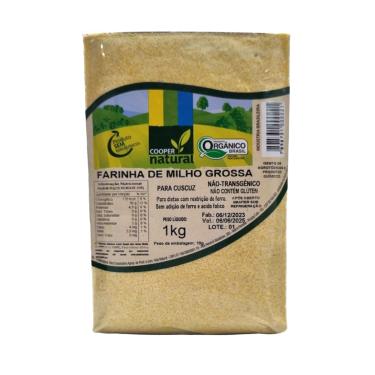 Imagem de Farinha de Milho Grossa (Para Cuscuz) Orgânica Coopernatural 1Kg
