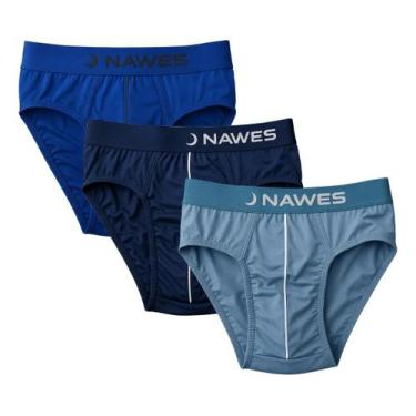 Imagem de Kt3 Cuecas Slip Masculino Nawes Algodão Oferta Adulto Liso Conforto, S