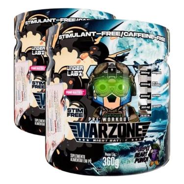 Imagem de Kit 2 Pré-Treino Noturno Warzone Night Battle UnderLabz 360g-Unissex
